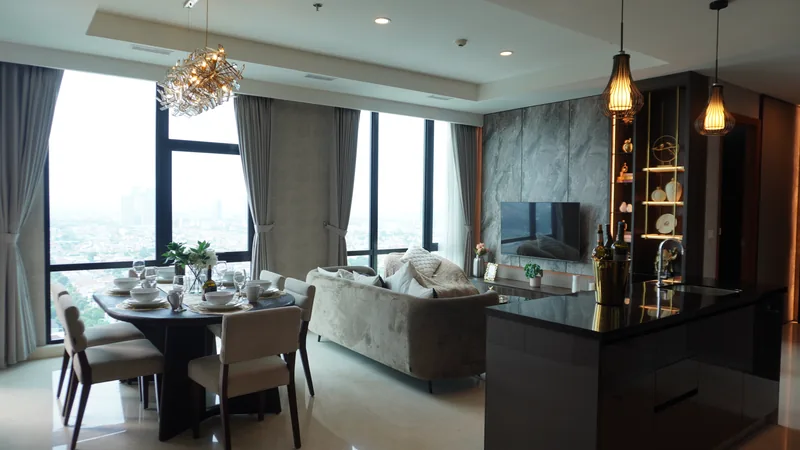 Ruang makan & living room lantai tinggi
